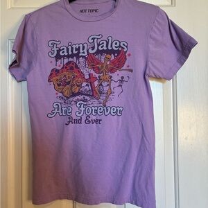 Hot Topic Purple Kids T-Shirt - Fairy Tale Graphic